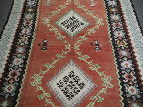 ANTIQUE PIROT SARKOY KILIM OF SCARCE DESIGN EXCELLENT COLOURS CIRCA 1920 - ADDITIONAL PHOTO 3