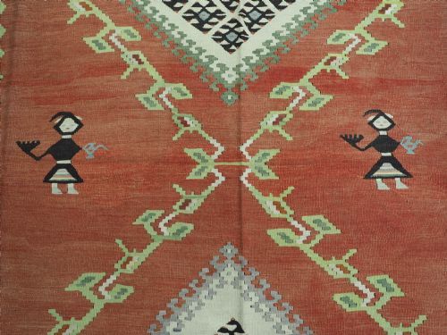 ANTIQUE PIROT SARKOY KILIM OF SCARCE DESIGN EXCELLENT COLOURS CIRCA 1920 - ADDITIONAL PHOTO 9