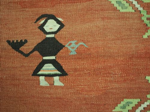 ANTIQUE PIROT SARKOY KILIM OF SCARCE DESIGN EXCELLENT COLOURS CIRCA 1920 - ADDITIONAL PHOTO 10