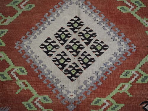 ANTIQUE PIROT SARKOY KILIM OF SCARCE DESIGN EXCELLENT COLOURS CIRCA 1920 - ADDITIONAL PHOTO 11
