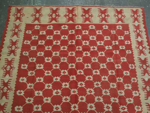 ANTIQUE PIROT SARKOY KILIM OF SCARCE LATTICE DESIGN SUPERB CONDITION CIRCA 1920 - ADDITIONAL PHOTO 2