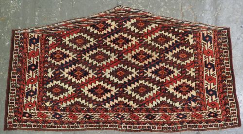 fig 1. A PAIR OF ANTIQUE YOMUT TURKMEN ASMALYK, TRIBAL DOWRY WEAVINGS, 2ND HALF 19TH CENT.