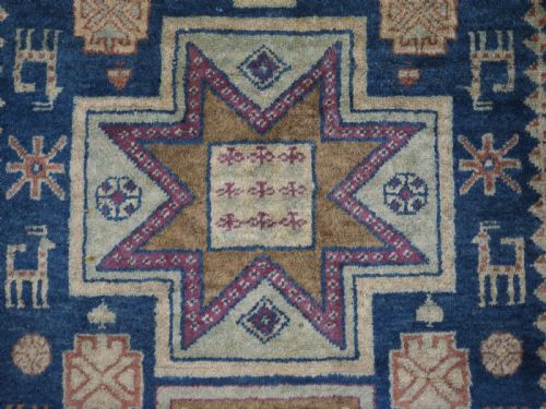 ANTIQUE CAUCASIAN ARMENIAN ERIVAN RUG WITH STAR DESIGN CIRCA 1900 - ADDITIONAL PHOTO 7