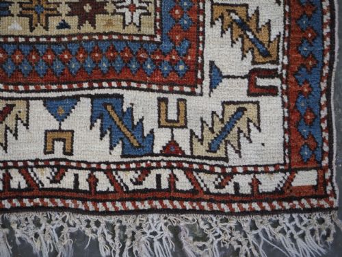 ANTIQUE CAUCASIAN EAST CAUCASIAN SHIRVAN BAKU RUG OF SMALL SIZE CIRCA 1900 - ADDITIONAL PHOTO 12
