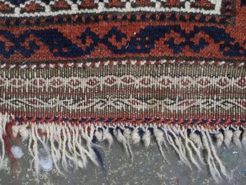 ANTIQUE BALUCH PRAYER RUG CAMEL GROUND WITH TREE OF LIFE SMALL SIZE CIRCA 1900 - ADDITIONAL PHOTO 10
