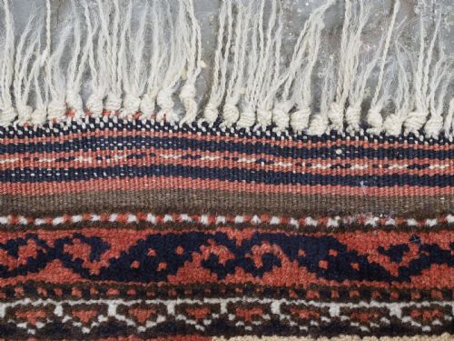 ANTIQUE BALUCH PRAYER RUG CAMEL GROUND WITH TREE OF LIFE SMALL SIZE CIRCA 1900 - ADDITIONAL PHOTO 11