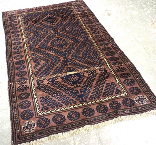 ANTIQUE AFGHAN ADRASKHAN BALUCH RUG WITH 'MUSHWANI' DESIGN CIRCA 190020 - ADDITIONAL PHOTO 1