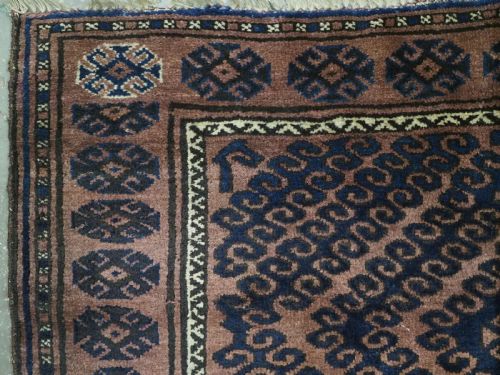 ANTIQUE AFGHAN ADRASKHAN BALUCH RUG WITH 'MUSHWANI' DESIGN CIRCA 190020 - ADDITIONAL PHOTO 4