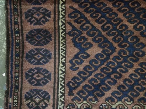 ANTIQUE AFGHAN ADRASKHAN BALUCH RUG WITH 'MUSHWANI' DESIGN CIRCA 190020 - ADDITIONAL PHOTO 6
