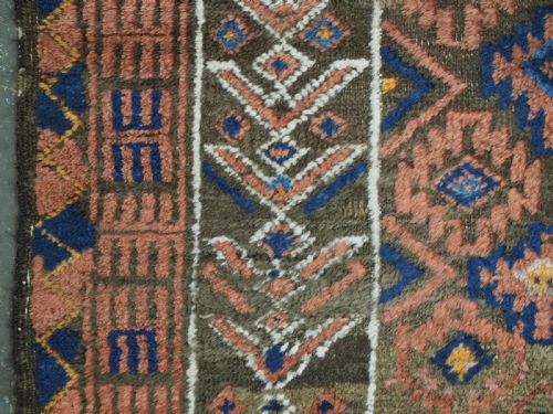 ANTIQUE AFGHAN TAIMANI SISTAN BALUCH 'SEH MIHRAB' PRAYER RUG GREAT WOOL CIRCA 1900 - ADDITIONAL PHOTO 6