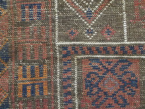 ANTIQUE AFGHAN TAIMANI SISTAN BALUCH 'SEH MIHRAB' PRAYER RUG GREAT WOOL CIRCA 1900 - ADDITIONAL PHOTO 12
