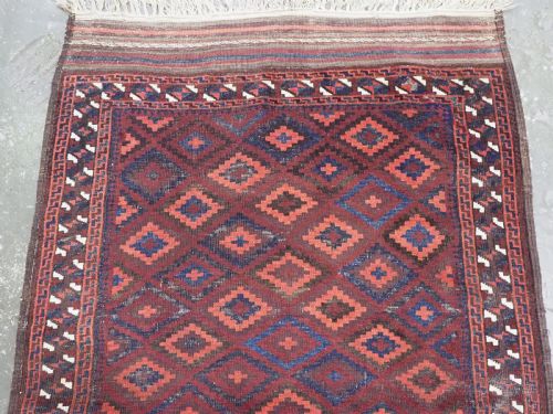 ANTIQUE TIMURI OR BALUCH RUG WESTERN AFGHANISTAN SCARCE DESIGN CIRCA 1880 - ADDITIONAL PHOTO 2