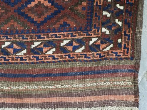 ANTIQUE TIMURI OR BALUCH RUG WESTERN AFGHANISTAN SCARCE DESIGN CIRCA 1880 - ADDITIONAL PHOTO 7