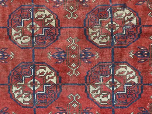 ANTIQUE BALUCH PRYER RUG OF RARE TYPE POSSIBLY SARAKH GROUP CIRCA 1880 - ADDITIONAL PHOTO 9