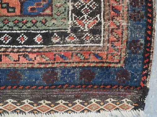 ANTIQUE BALUCH PRAYER RUG SCARCE DESIGN ATTRIBUTED TO THE 'BALUCH OF TURKESTAN' CIRCA 1880 - ADDITIONAL PHOTO 10