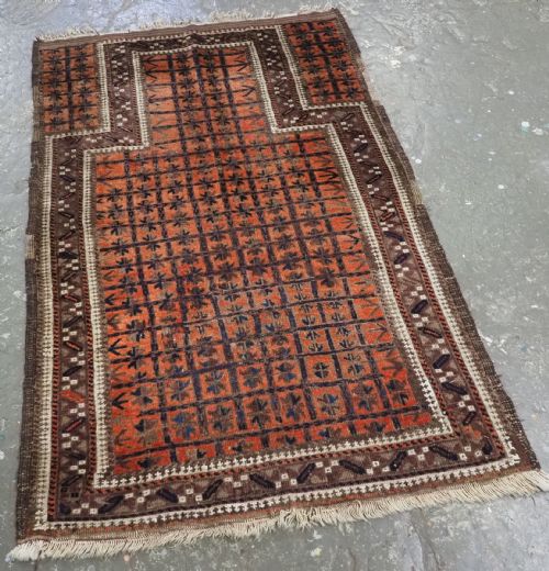 ANTIQUE BALUCH PRYER RUG KHORASSAN REGION UNUSUAL COLOUR CIRCA 1900 - ADDITIONAL PHOTO 1