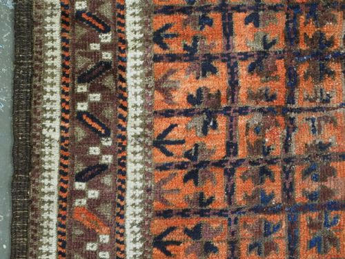ANTIQUE BALUCH PRYER RUG KHORASSAN REGION UNUSUAL COLOUR CIRCA 1900 - ADDITIONAL PHOTO 6