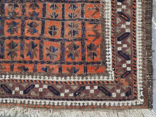ANTIQUE BALUCH PRYER RUG KHORASSAN REGION UNUSUAL COLOUR CIRCA 1900 - ADDITIONAL PHOTO 8