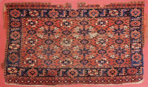 Antique Beshir Turkmen Chuval with Mina Khani Design, Mid 19th Century.