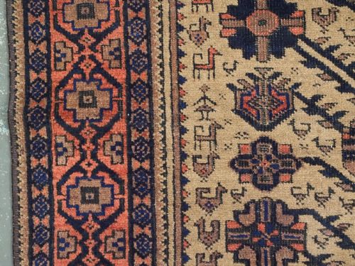 ANTIQUE BALUCH FERDOWS REGION RUG CAMEL GROUND TREE DESIGN LATE 19TH CENTURY - ADDITIONAL PHOTO 6