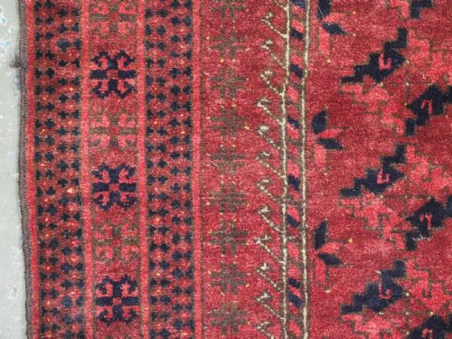 ANTIQUE KIZIL AYAK TURKMEN PRAYER RUG RAMS HORN MIHRAB CIRCA 1900 - ADDITIONAL PHOTO 5