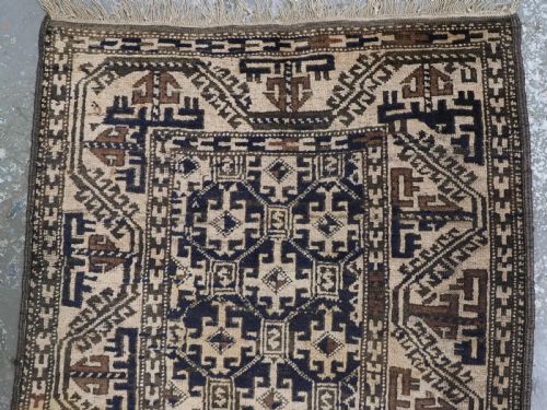 ANTIQUE TRIBAL KHORASAN BALUCH RUG CAMEL WOOL VERY RUSTIC CIRCA 1900 - ADDITIONAL PHOTO 2