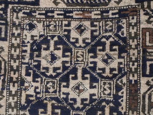 ANTIQUE TRIBAL KHORASAN BALUCH RUG CAMEL WOOL VERY RUSTIC CIRCA 1900 - ADDITIONAL PHOTO 7