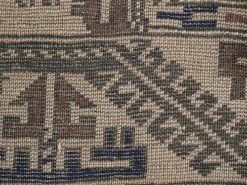 ANTIQUE TRIBAL KHORASAN BALUCH RUG CAMEL WOOL VERY RUSTIC CIRCA 1900 - ADDITIONAL PHOTO 8