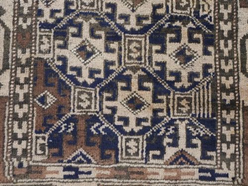 ANTIQUE TRIBAL KHORASAN BALUCH RUG CAMEL WOOL VERY RUSTIC CIRCA 1900 - ADDITIONAL PHOTO 9