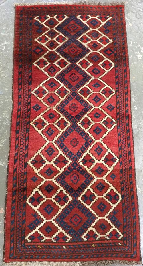 Antique Afghan Village Rug, Superb Colour and Design, Circa 1920.