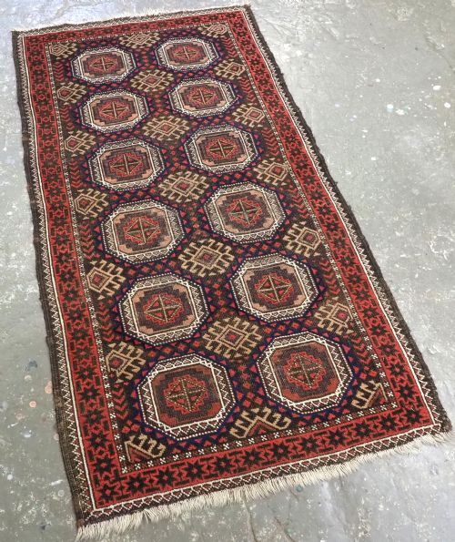 ANTIQUE SALAR KHANI BALUCH RUG KHORASAN REGION CIRCA 1900 - ADDITIONAL PHOTO 1