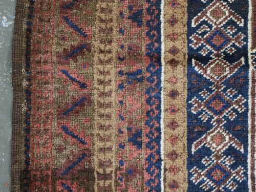 ANTIQUE TAIMANI BALUCH 'SEH MIHRAB' PRAYER RUG CIRCA 1900 - ADDITIONAL PHOTO 7