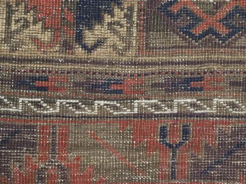 ANTIQUE TIMURI YAQOUB KHANI BALUCH PRAYER RUG VERY EARLY EXAMPLE CIRCA 1870 OR EARLIER - ADDITIONAL PHOTO 10
