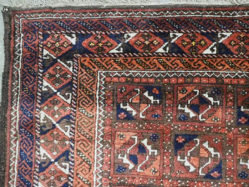 ANTIQUE BALUCH RUG KHORASAN REGION GREAT CONDITION CIRCA 1900 - ADDITIONAL PHOTO 5