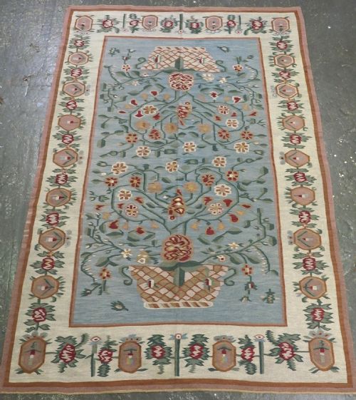 Antique Bessarabian Kilim, Beautiful Basket Design, Outstanding Condition, Late 19th Century.