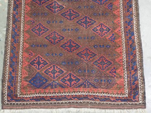 ANTIQUE TIMURI BALUCH RUG WESTERN AFGHANISTAN BEAUTIFUL SMALL RUG CIRCA 1880 - ADDITIONAL PHOTO 4