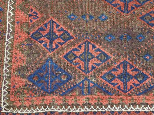 ANTIQUE TIMURI BALUCH RUG WESTERN AFGHANISTAN BEAUTIFUL SMALL RUG CIRCA 1880 - ADDITIONAL PHOTO 8