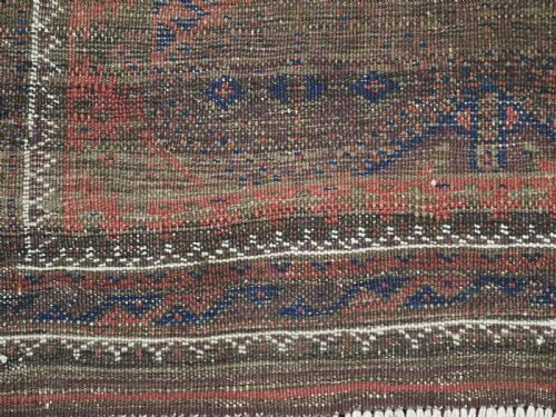 ANTIQUE TIMURI BALUCH RUG WESTERN AFGHANISTAN BEAUTIFUL SMALL RUG CIRCA 1880 - ADDITIONAL PHOTO 11