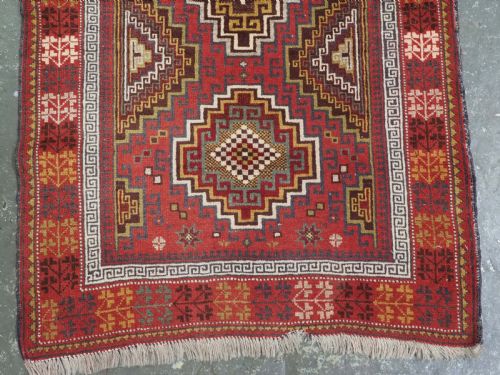 ANTIQUE TAIMANI BALUCH PRAYER RUG OF UNUSUAL DESIGN CIRCA 190020 - ADDITIONAL PHOTO 4