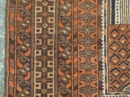 ANTIQUE AFGHAN KIZIL AYAK MOSQUE PRAYER RUG WITH DOUBLE NICHE CIRCA 1900 - ADDITIONAL PHOTO 4