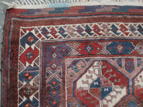 ANTIQUE MAHDAD KHANI BALUCH RUG OF LARGE SIZE CIRCA 1900 - ADDITIONAL PHOTO 5
