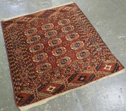fig 1. ANTIQUE TEKKE TURKMEN DOWRY RUG, VERY SOFT WOOL, GREAT COLOUR, CIRCA 1880 OR EARLIER.