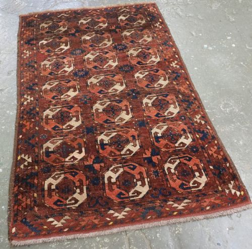 ANTIQUE ERSARI TURKMEN RUG POSSIBLY KIZIL AYAK VERY EARLY EXAMPLE CIRCA 18001850 - ADDITIONAL PHOTO 1