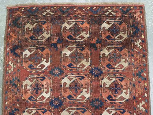 ANTIQUE ERSARI TURKMEN RUG POSSIBLY KIZIL AYAK VERY EARLY EXAMPLE CIRCA 18001850 - ADDITIONAL PHOTO 2