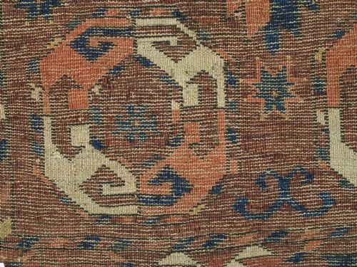 ANTIQUE ERSARI TURKMEN RUG POSSIBLY KIZIL AYAK VERY EARLY EXAMPLE CIRCA 18001850 - ADDITIONAL PHOTO 11