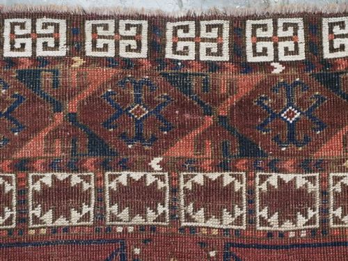 ANTIQUE ERSARI TURKMEN ENSI RUG EXCELLENT COLOURS CIRCA 1870 OR EARLIER - ADDITIONAL PHOTO 7