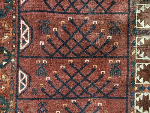 ANTIQUE ERSARI TURKMEN ENSI RUG EXCELLENT COLOURS CIRCA 1870 OR EARLIER - ADDITIONAL PHOTO 11