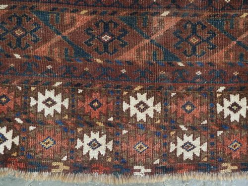ANTIQUE ERSARI TURKMEN ENSI RUG EXCELLENT COLOURS CIRCA 1870 OR EARLIER - ADDITIONAL PHOTO 12