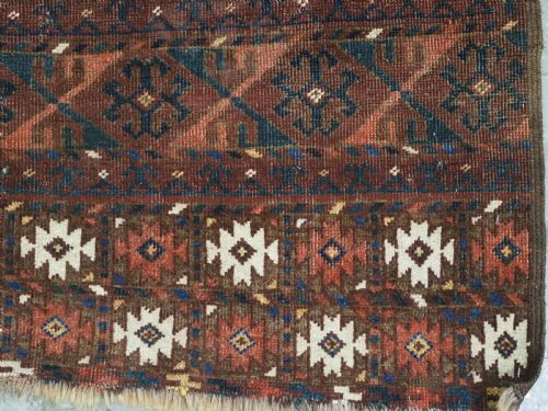 ANTIQUE ERSARI TURKMEN ENSI RUG EXCELLENT COLOURS CIRCA 1870 OR EARLIER - ADDITIONAL PHOTO 13