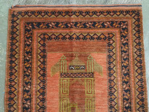ANTIQUE QARQEEN AFGHAN TURKMEN PRAYER RUG SUPERB CONDITION CIRCA 1920 - ADDITIONAL PHOTO 2